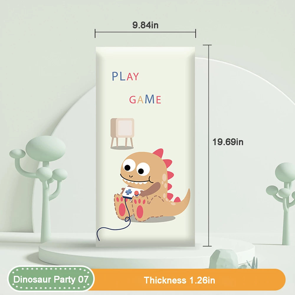 3D Anti-collision Wall Padding for Kids, Peel and Stick Upholstered Wall Panels, Playroom Decorative Protection Panel, Pack of 4, 6, 8