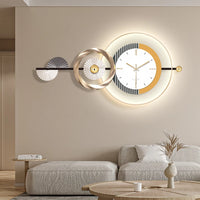 Wall Decor Wall Clock Home Living Room Atmosphere Nordic Modern TV Background Wall Decoration Clock 39.4in × 19.7in