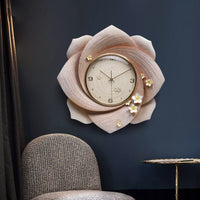 23.6 Inch Golden Creative 3D Wall Clock Battery Operated Silent Non-Ticking - Modern Simple Minimalist Clock Decorative