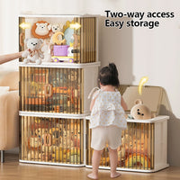 Foldable Toy Storage Cabinet with Wheels – Extra Large Capacity Kids Organizer Box