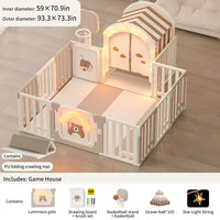 Baby Playpen with Mat Home Toddler Play Yard and Light