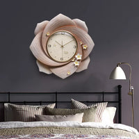 23.6 Inch Golden Creative 3D Wall Clock Battery Operated Silent Non-Ticking - Modern Simple Minimalist Clock Decorative