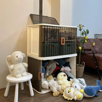 Foldable Toy Storage Cabinet with Wheels – Extra Large Capacity Kids Organizer Box