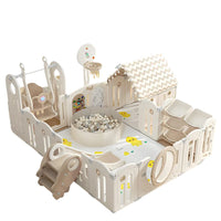 Foldable baby fence with house and matching toys| Star-Moon