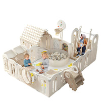 Foldable baby fence with house and matching toys| Star-Moon