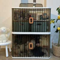 Foldable Toy Storage Cabinet with Wheels – Extra Large Capacity Kids Organizer Box