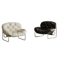 Single Sofa Chair Minimalist Light Luxury Cream Style Leisure Chair Living Room Vintage Bauhaus Style Retro Chair