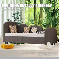 Modern Minimalist Daybed with Wooden Slats and Trundle for Bedroom and Living Room, Guest Room, Twin Size