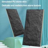PU Mushroom Stone Cultural Stone Panel 3D PU Panel Cement Gray