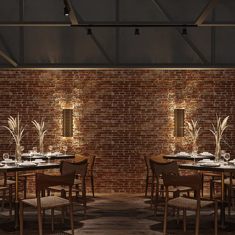 PU 3D Faux Brick Wall Panels Red Brick Wall Panel Imitation Stone Wall Panel