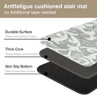 Staircase Step Treads Foam Stair Pads Cushioned | 8" x 30" PVC Material(Set of 2,12)