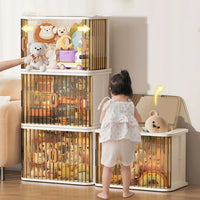 Foldable Toy Storage Cabinet with Wheels – Extra Large Capacity Kids Organizer Box