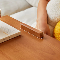 Solid Wood Side Living Room Household Small Coffee Table Nightstand Bedside,Table Narrow Side Table with Wheels