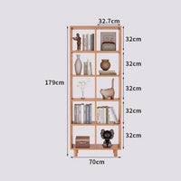 Solid Wood Bookshelf Lattice Cabinet, Multi-Layer Free Combination Shelf Storage Display Rack for Living Room, Free Combination Bookcase