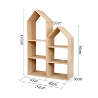 Household children's bookshelf room type toy storage locker solid wood bookshelf toy storage rack 2 in 1 combination cabinet