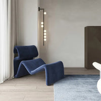 Modern Nordic Style Lazy Lounge Chair – Comfy Cashmere Single Sofa Recliner