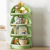 Kids Toy Storage Cabinet – Christmas Tree Corner Bookshelf & Multi-Layer Organizer