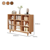 Solid Wood 35 Inch Hight Storage Bookcase, with 4 Shelves Closed Back, Wood Bookshelf, Storage Bookcase For the Living Room, Study Room and Office