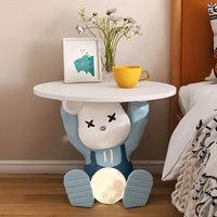 Bedside Nightstand Home Decor Room Rabbit Statues Bedside Table Bedroom Small Storage Side Table Creative Simple Storage Cabinet