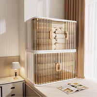 Foldable Toy Storage Cabinet with Wheels – Extra Large Capacity Kids Organizer Box