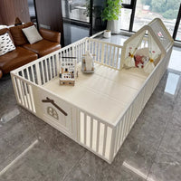 Safety Baby Playpen - Indoor Home Protective Barrier for Infants, Soft Crawling Mat and Secure Baby Gate for Children's Playtime