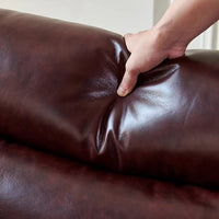 Single Leather Sofa Leisure Chair Solid Wood Design Home Balcony Recliner
