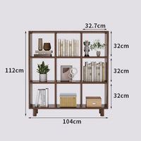 Solid Wood Bookshelf Lattice Cabinet, Multi-Layer Free Combination Shelf Storage Display Rack for Living Room, Free Combination Bookcase