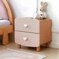 Adorable Wood Bedside Table - Cloud Handles - Two Drawers