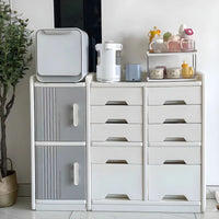 Home Toy Storage Contemporary Plastic Storage Bookcase Kids Toy Organizers and Storage with Drawers