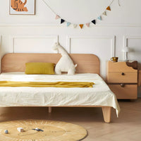 Solid Wood No Theme Modern Natural Bed Nightstand