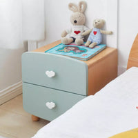 Adorable Wood Bedside Table - Cloud Handles - Two Drawers
