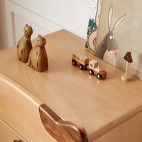 Solid Wood No Theme Modern Natural Bed Nightstand