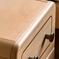 Modern Timber Space Kids Nightstand with Compartment, Wood Color