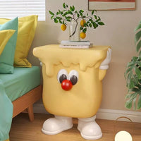 Resin Countertop Table Storage Animal Theme Children Nightstand, Yellow