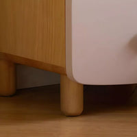 Adorable Wood Bedside Table - Cloud Handles - Two Drawers