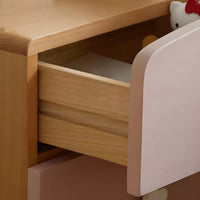Adorable Wood Bedside Table - Cloud Handles - Two Drawers