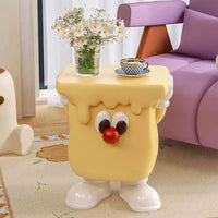 Resin Countertop Table Storage Animal Theme Children Nightstand, Yellow