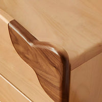 Solid Wood No Theme Modern Natural Bed Nightstand