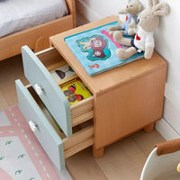 Adorable Wood Bedside Table - Cloud Handles - Two Drawers