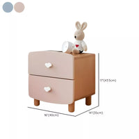 Adorable Wood Bedside Table - Cloud Handles - Two Drawers