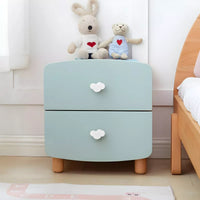 Adorable Wood Bedside Table - Cloud Handles - Two Drawers