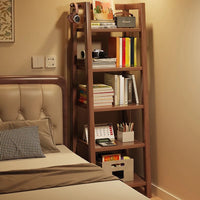 Floor-to-Ceiling Ladder Bookshelf, Solid Wood Multi-Layer Storage Bookcase Bookshelf for Living Room and Bedroom