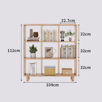 Solid Wood Bookshelf Lattice Cabinet, Multi-Layer Free Combination Shelf Storage Display Rack for Living Room, Free Combination Bookcase