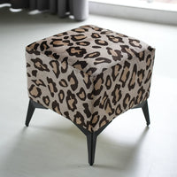 Foot Stool Small Ottoman Foot Rest, Velvet Foot Stools Pouf Ottoman Step Stool with Padded Seat, Footstool with Black Legs for Living Room, Entryway