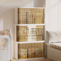 Foldable Toy Storage Cabinet with Wheels – Extra Large Capacity Kids Organizer Box