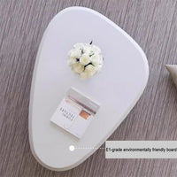 Irregular Coffee Table Modern Wood Cloud Shape End Table Low Coffee Table for Living Room Cloud Coffee Table with 3 Ball Legs for Living Room Bedroom