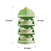 Kids Toy Storage Cabinet – Christmas Tree Corner Bookshelf & Multi-Layer Organizer