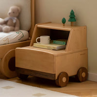 Wooden Children's Bedside Table Modern Simple Bedroom Storage Cabinet Home Cartoon Car Bedside Cabinet