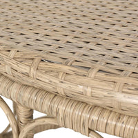 Side Table Brown Round Rattan Outdoor Patio Coffee Table All Weather Standing Side Table Snack Table