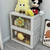 Foldable Toy Storage Box with Wheels – Large Capacity Transparent Organizer for Kids